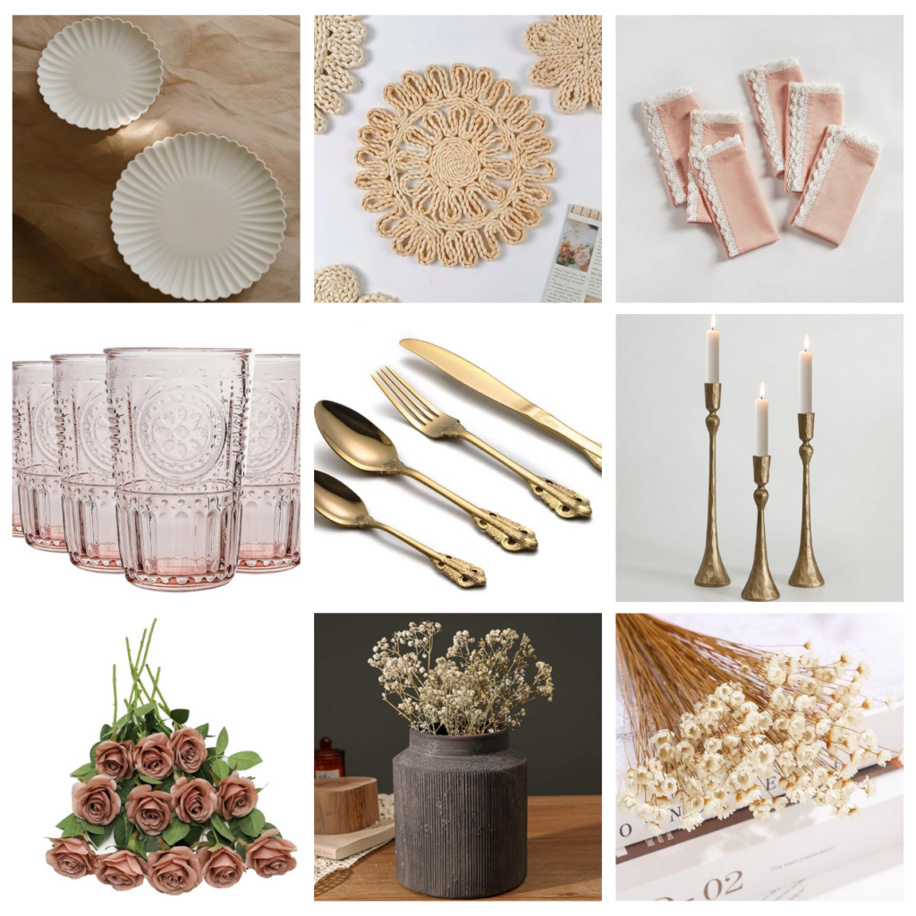 Valentine's Dinner Table Setting