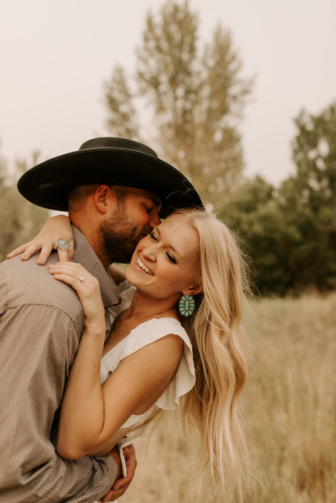 owning a business with your spouse, white dress,  western couple