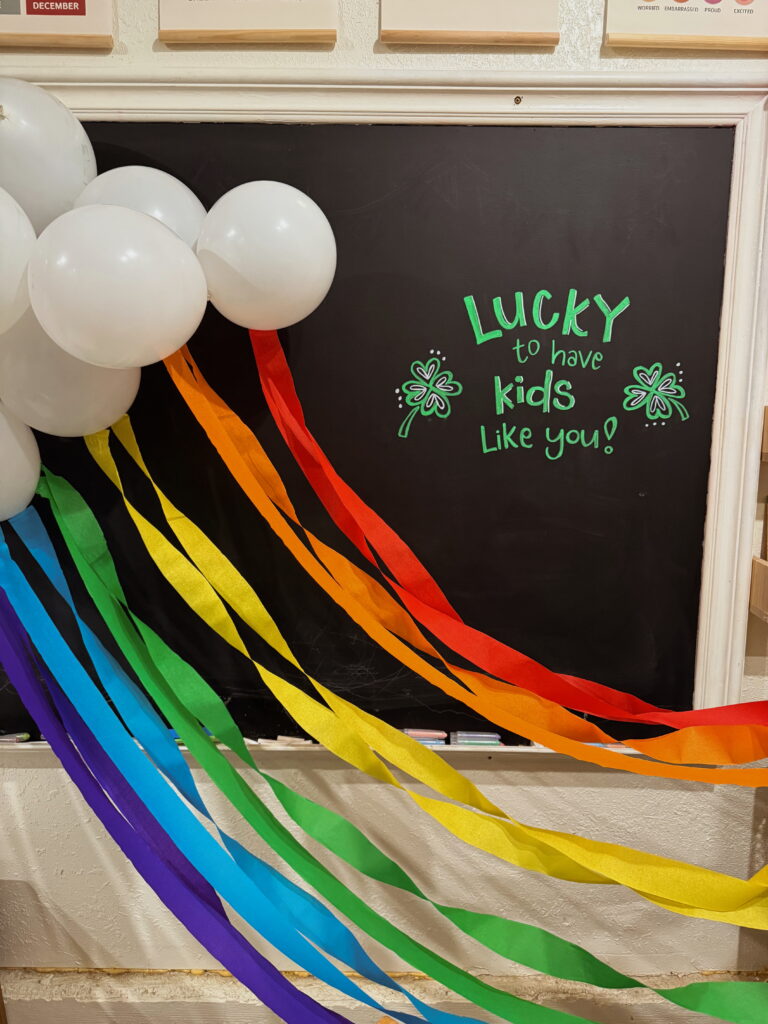 Saint Patricks Day Recap set up