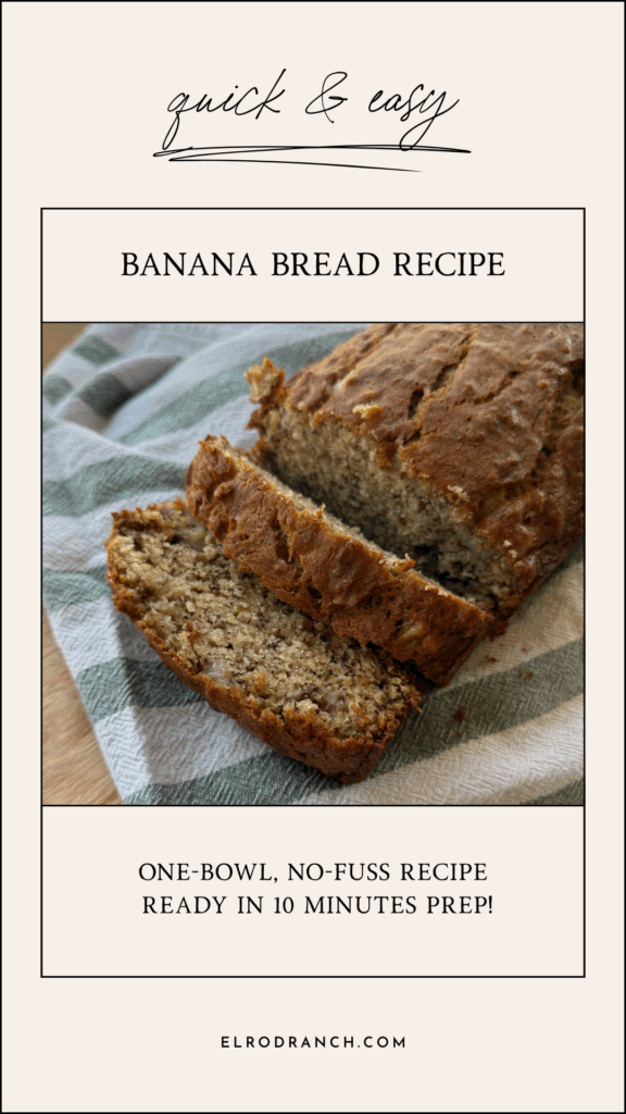 quick and easy banana bread pinterest pin