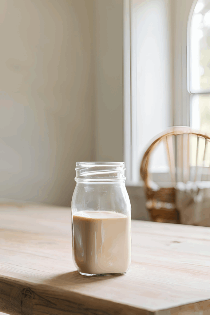 homemade coffee creamer with heavy cream