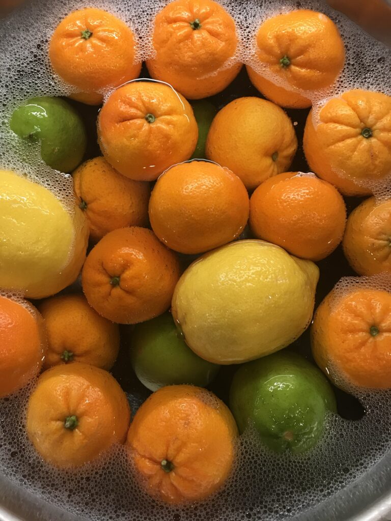 how to wash produce with vinegar