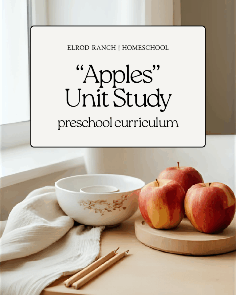 Apple Unit Study – A Full Week of Preschool Learning - elrodranch.com