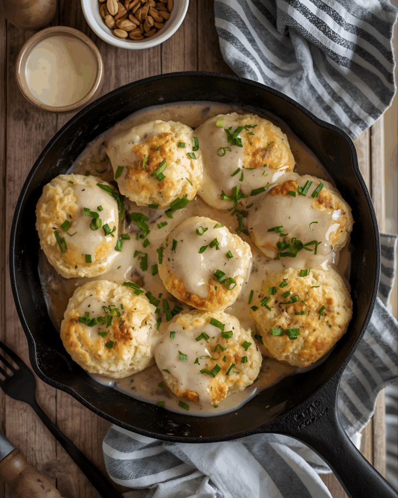 Biscuits and Gravy with Venison Sausage