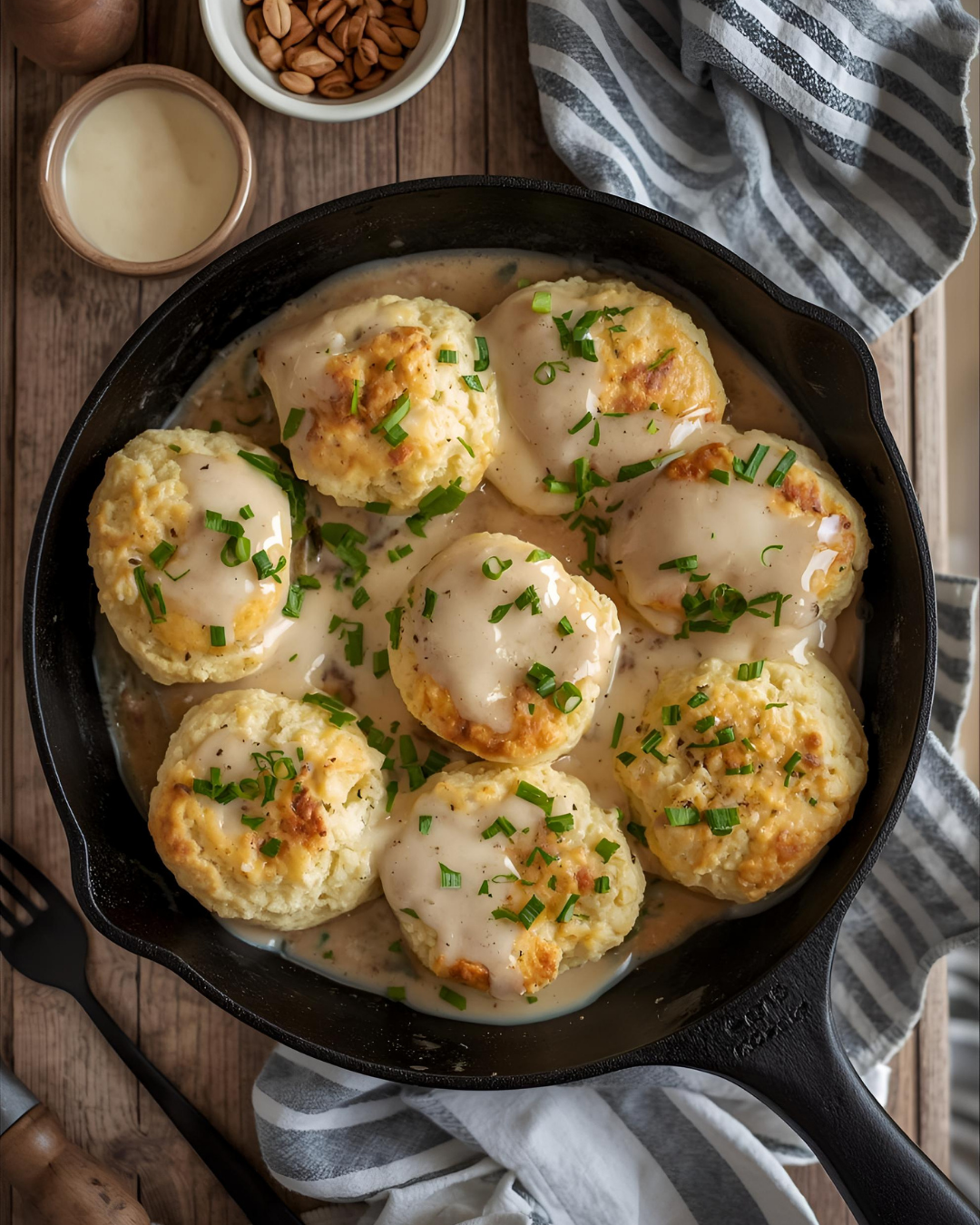 Biscuits and Gravy with Venison Sausage