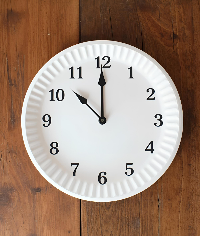paper plate clock activity for preschoolers