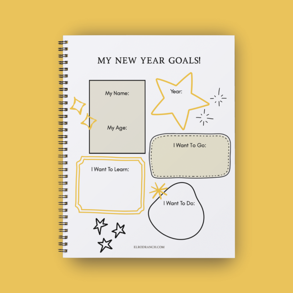 new years goals worksheet for preschoolers