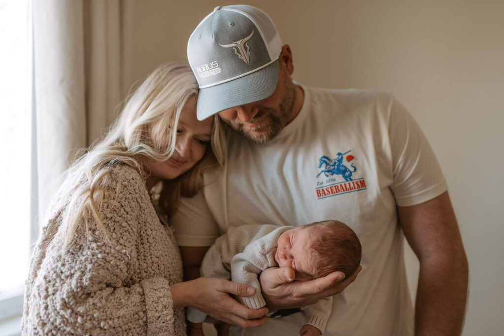 cozy at home newborn photoshoot