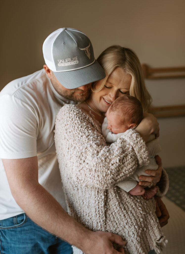 cozy at home newborn photoshoot